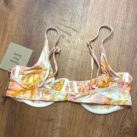NWT Stone Fox Swim Conch Bikini Top - Hot Tropix Print Size XL - Picture 5 of 6